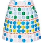 Polka Dot Jacquard Mini Skirt