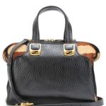Fendi Chameleon Small Leather Duffle Tote With Printed Haircalf Trim