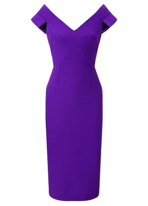 Roland Mouret purple Grendon dress