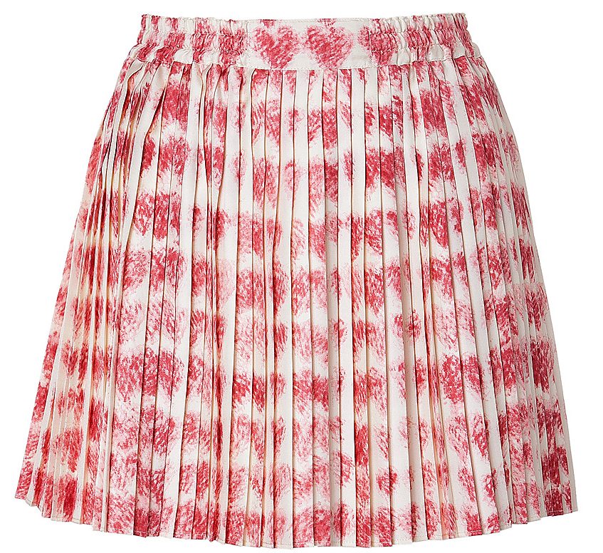 RED Valentino Silk Twill Printed Skirt