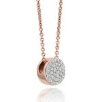 Monica Vinader Rose Gold Vermeil Ava Button Necklace – Diamond