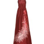 Valentino red silk-blend gown