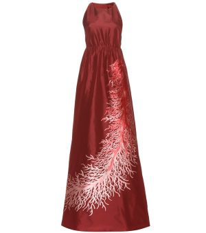 Valentino red silk-blend gown
