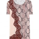 Stella McCartney Lace-trimmed Jersey And Crepe Top