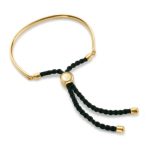 Monica Vinader Gold Vermeil Fiji Friendship Bracelet – Black