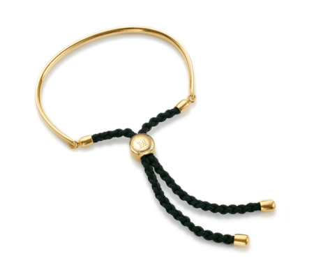 Monica Vinader Gold Vermeil Fiji Friendship Bracelet - Black
