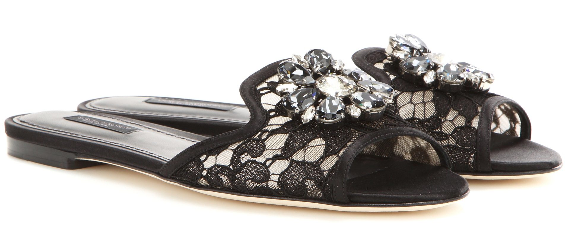 Dolce & Gabbana Bianca embellished slip-on sandals