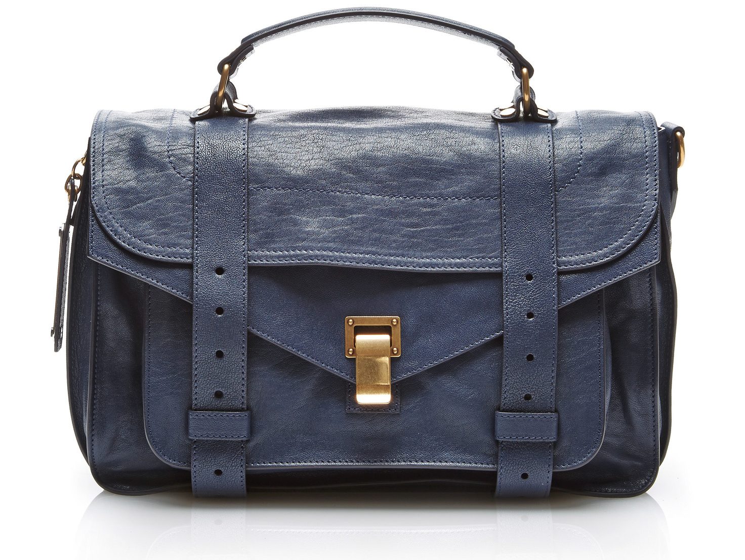 Proenza Schouler PS1 Medium Leather Satchel bag color midnight blue