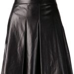10 Crosby Derek Lam box black pleat skirt
