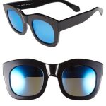 Illesteva ‘Hamilton’ 49mm Retro Sunglasses Black/ Blue One Size