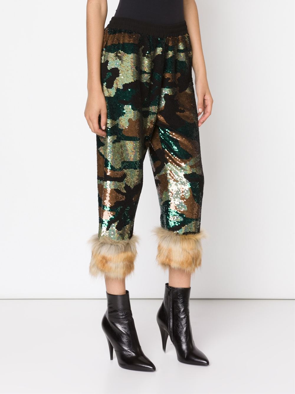 Ashish sequinned trousers camouflage