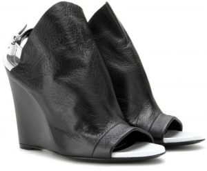 Balenciaga Glove Leather Wedges - black shoes