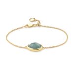 Monica Vinader Gold Vermeil Siren Teardrop Bracelet – Aquamarine