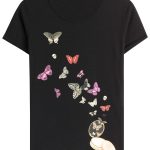 Alexander McQueen black cotton butterfly print t-shirt