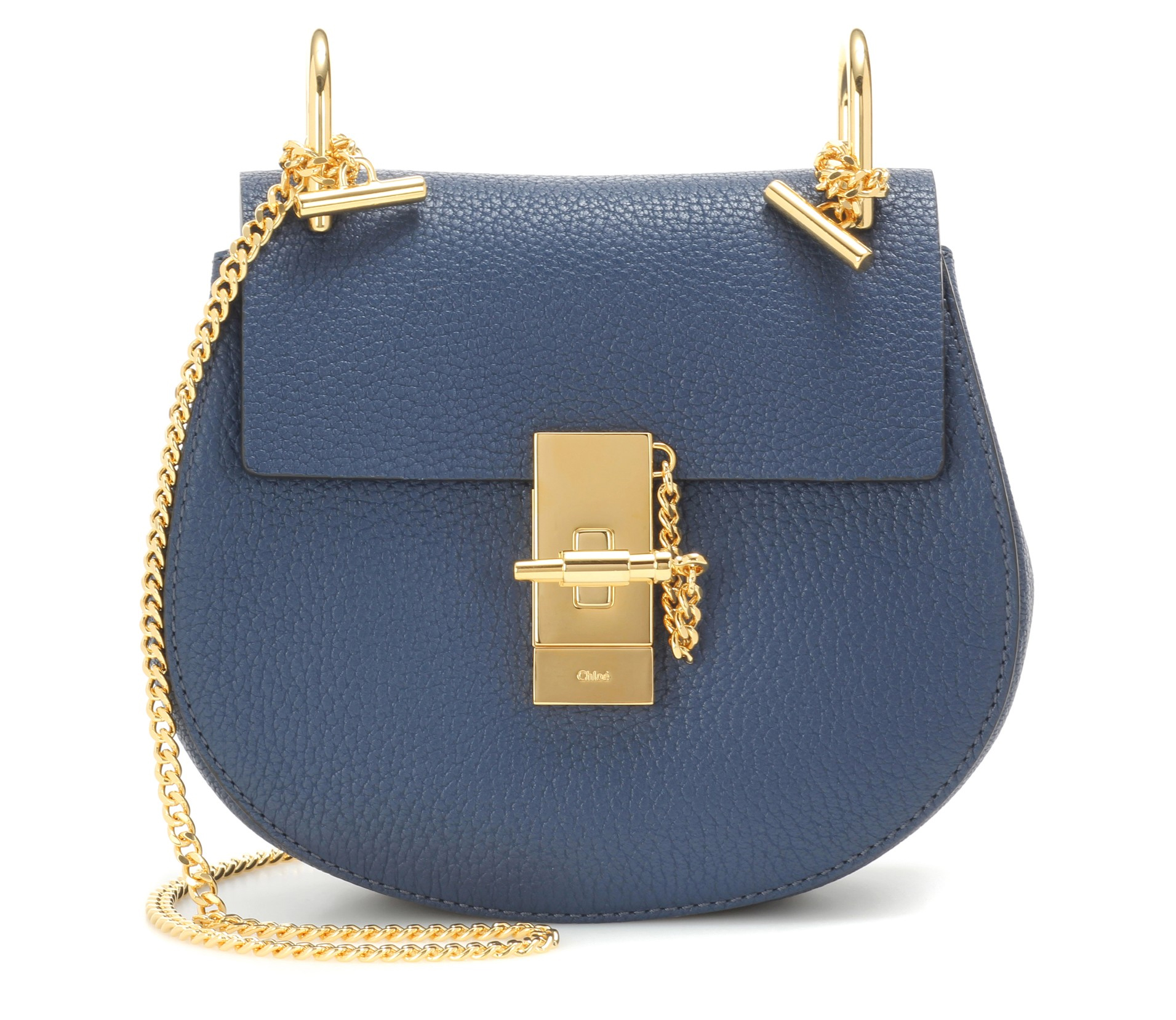 Denim blue Chloe Drew Mini leather shoulder bag