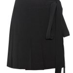 Marni black pleated wrap skirt