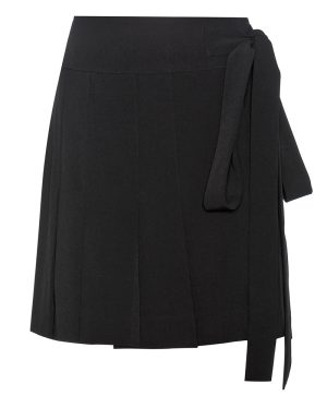 Marni black pleated wrap skirt