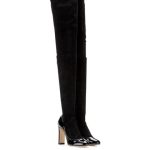Dolce & Gabbana Suede And Patent Leather Over-the-knee Boots