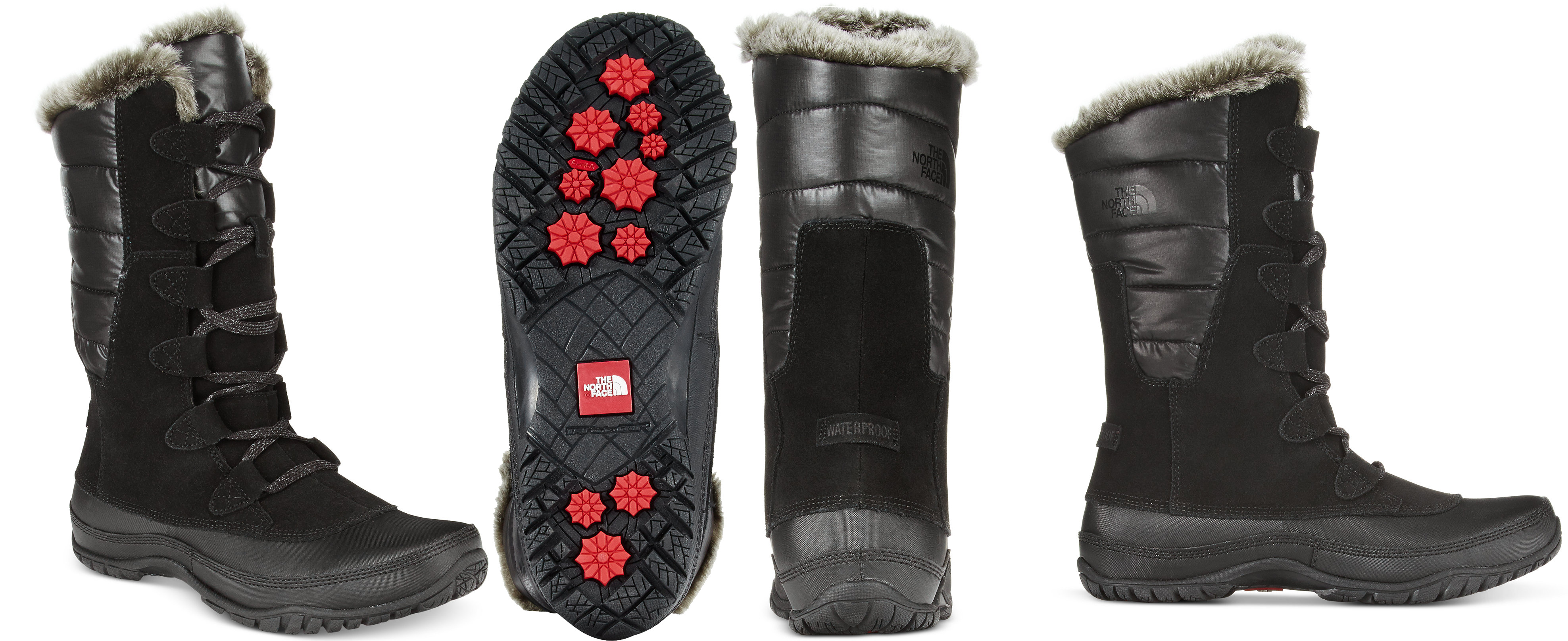 The North Face Women's Nuptse Purna Faux-fur boots in black