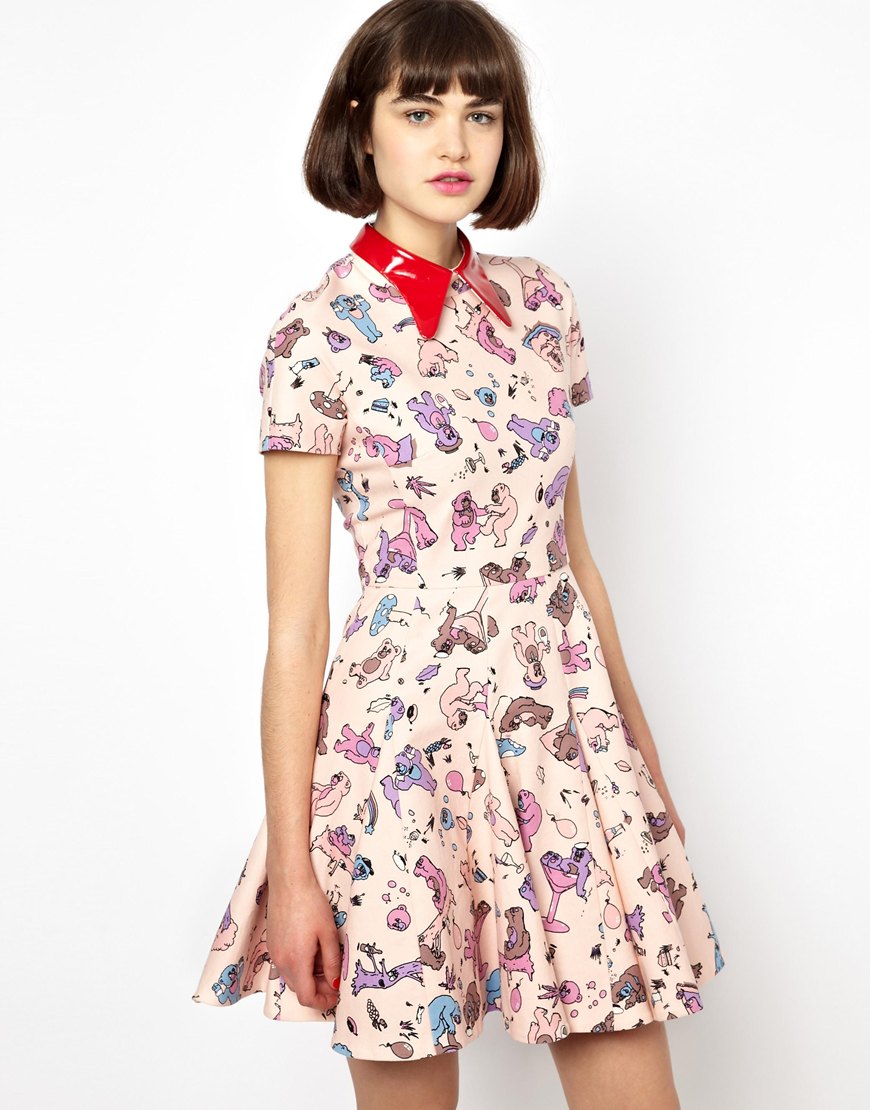 Antipodium Cry Baby Dress in Pink Picnic Print