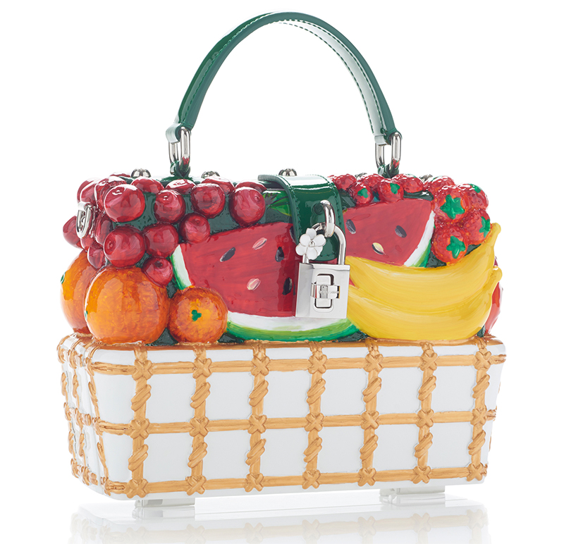 Front view of the fruit embellished Dolce &amp; Gabbana tote bag - Dolce Gabbana tote bag