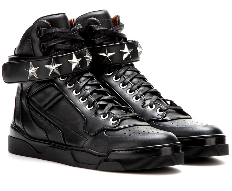 Givenchy black Tyson Stars leather high-top sneakers $950 - AvenueSixty