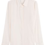 Jil Sander ivory white silk blouse