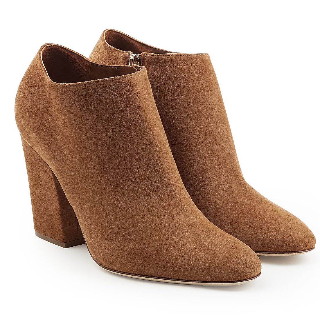 Sergio Rossi brown suede ankle boots