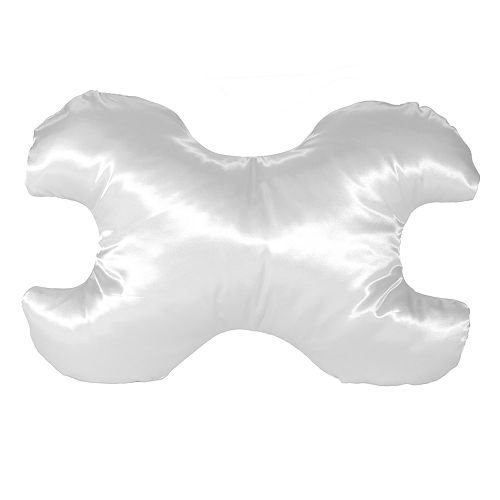 Save My Face Le Grand White Satin Pillow