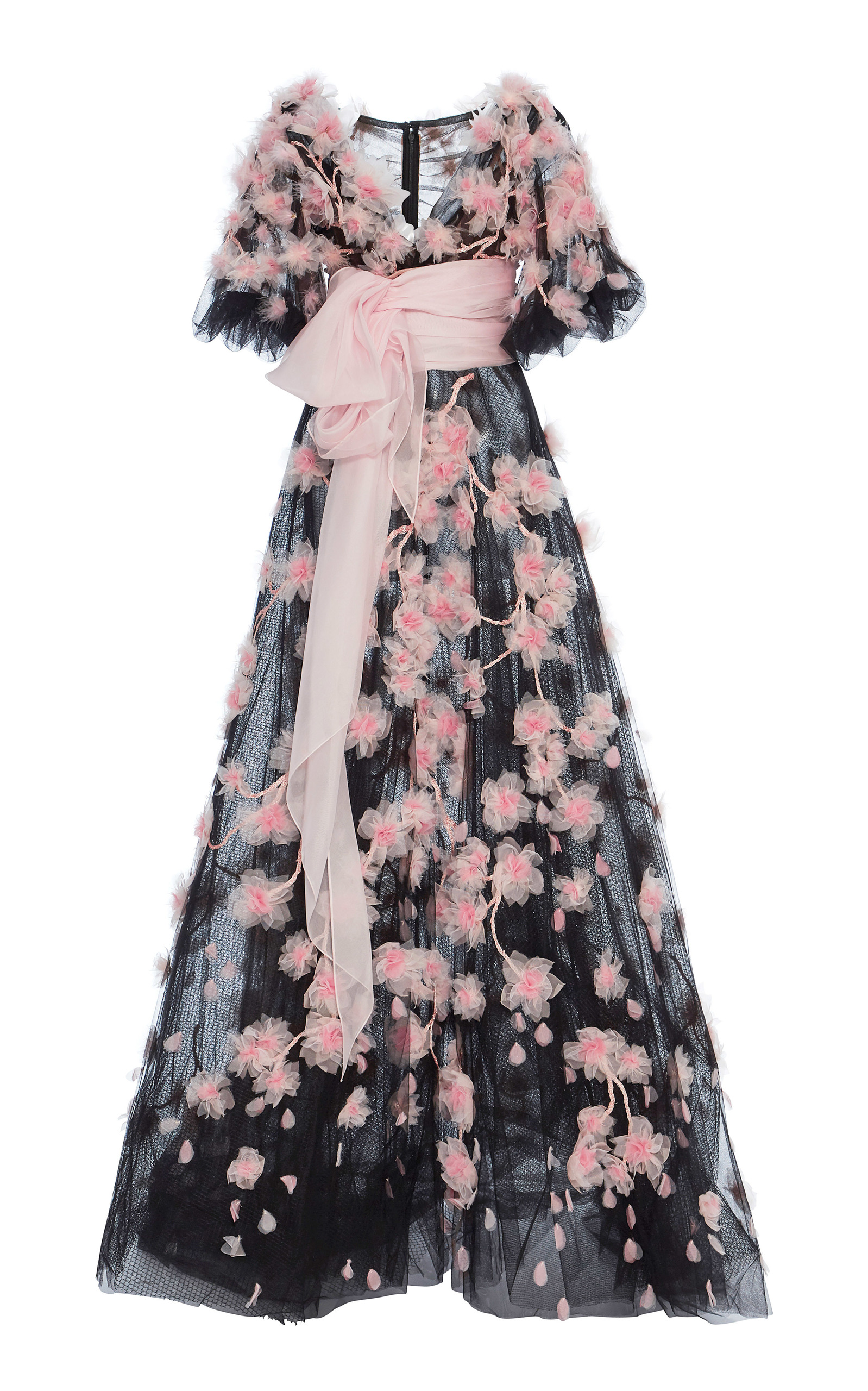 Marchesa SS18 Collection Cherry Blossom Tulle Ball Gown
