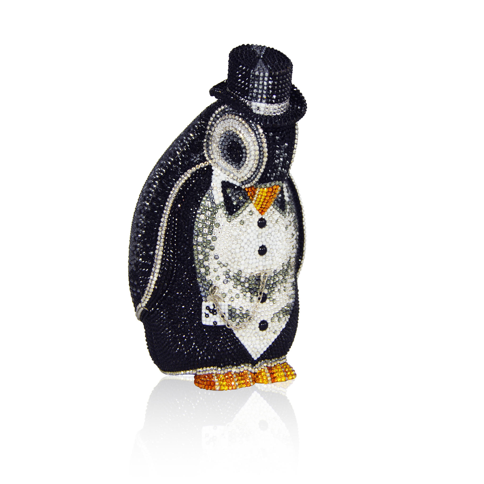 Judith Leiber Couture Crystal Encrusted Clutch Alfred Penguin 4995