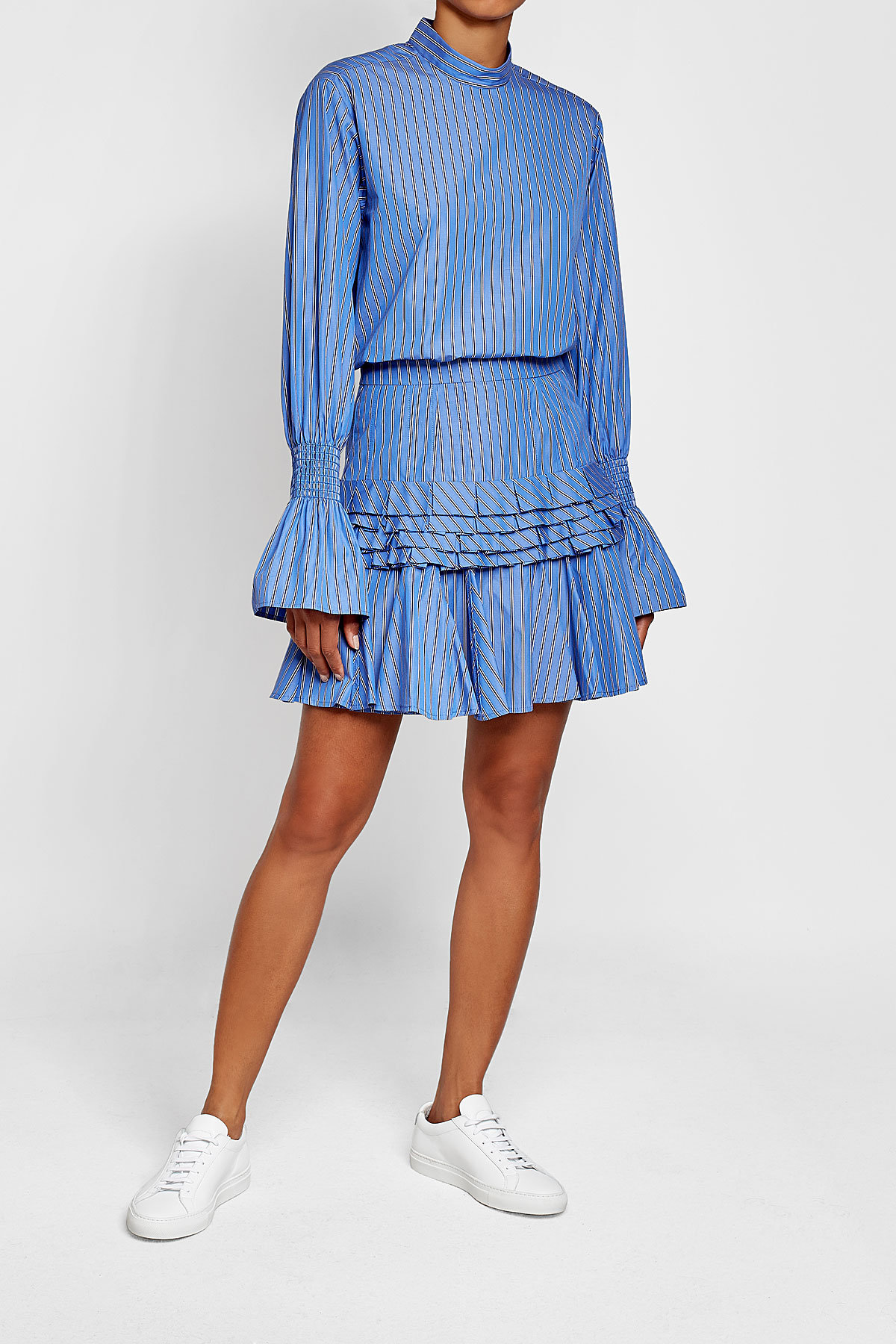 maggie marilyn Striped Cotton Shirt with Statement Cuffs - image via Stylebop.com