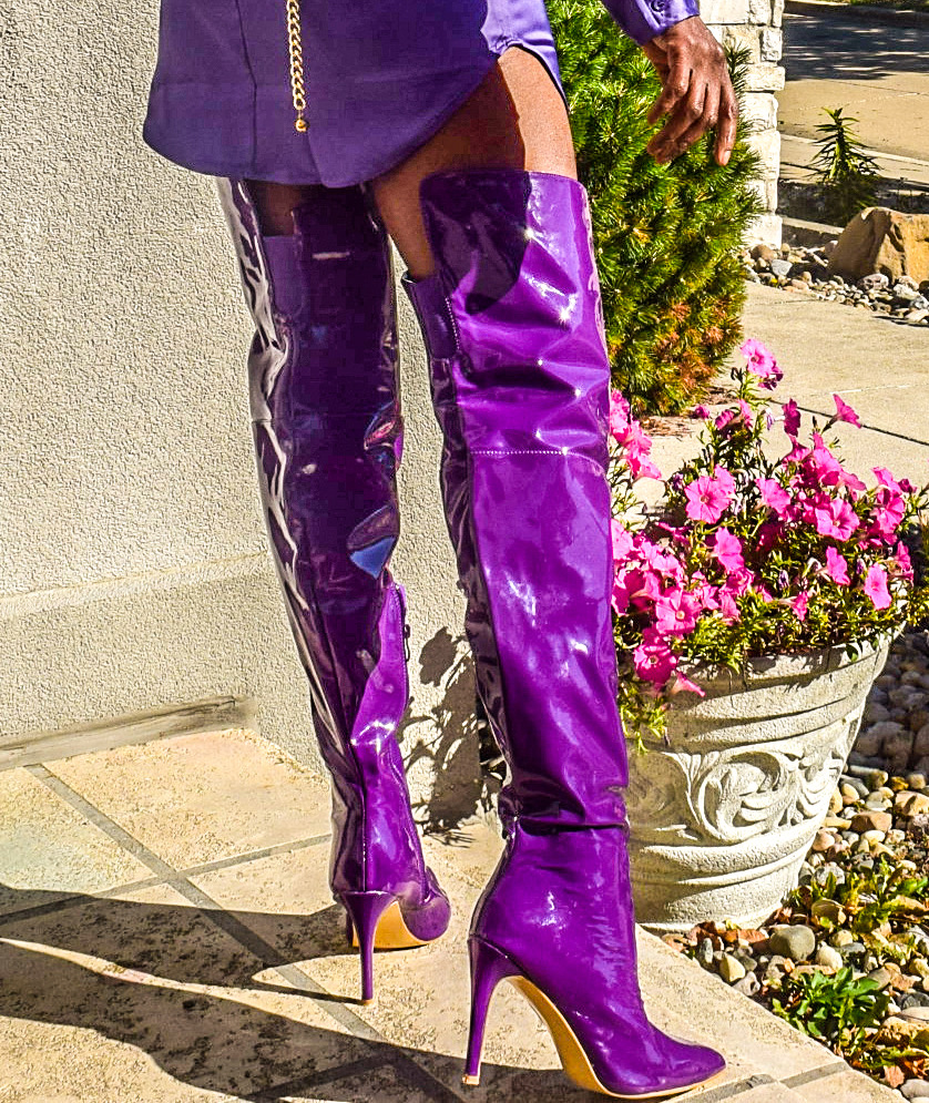 adelamonica purple outfit 2 Fashion Nova Hope You Do Over The Knee Boots purple 1