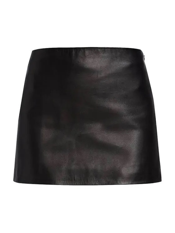 Gauchere Lamb Leather Miniskirt