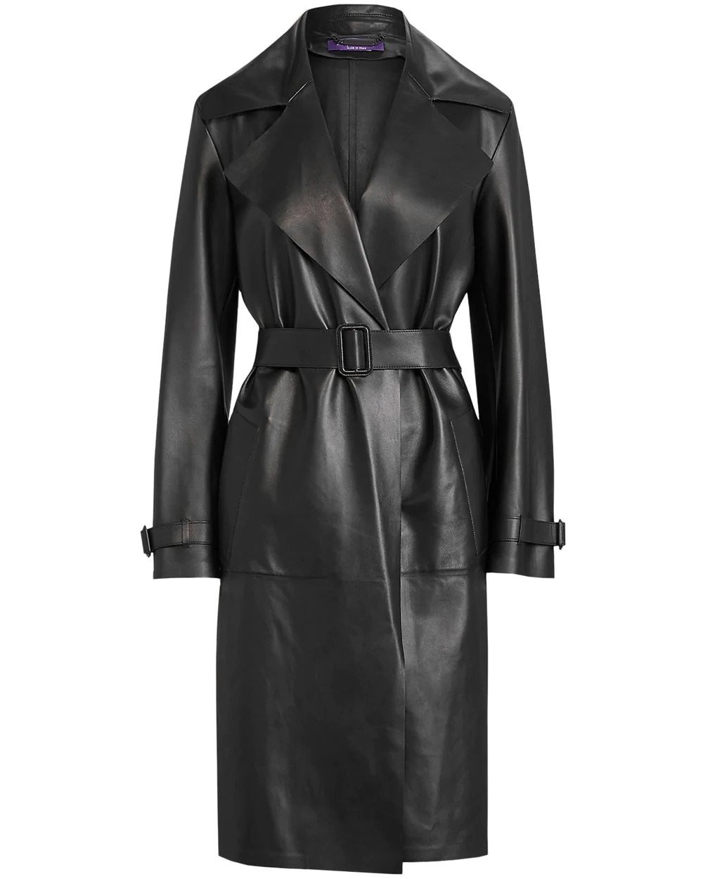 Ralph Lauren Collection Ainsley Nappa Leather Wrap Coat