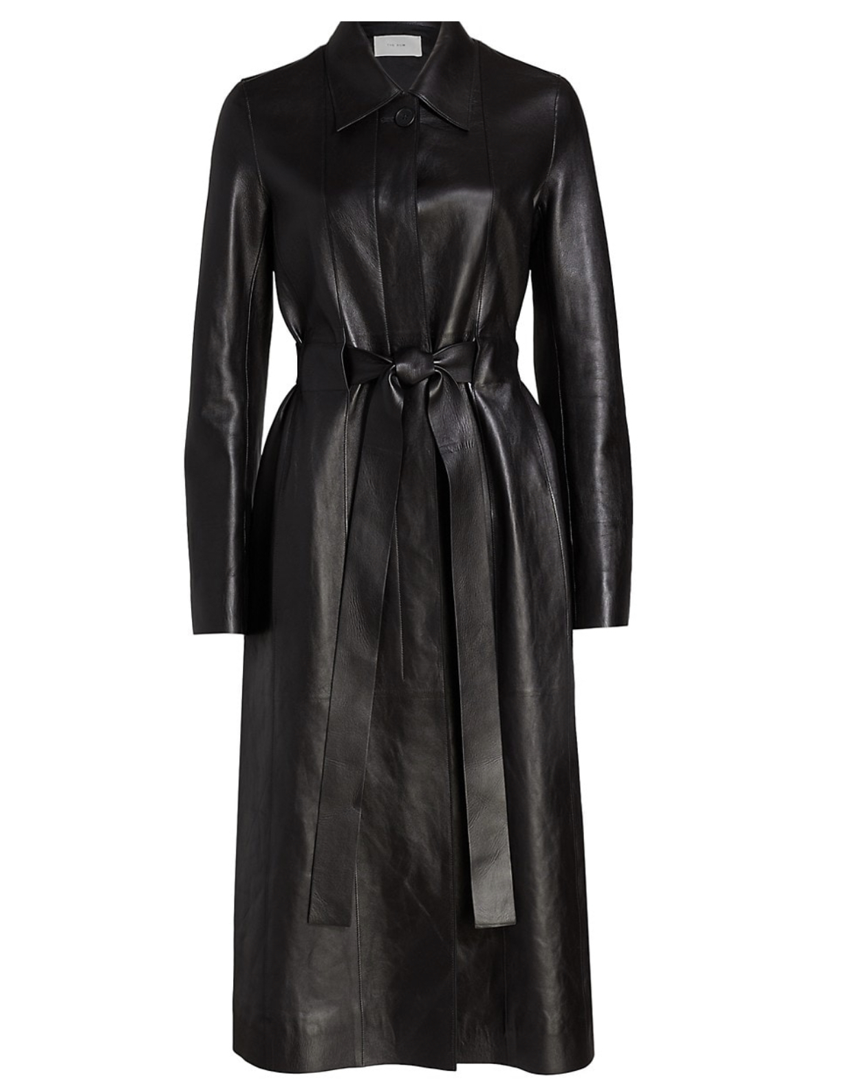 The Row Travis Tailored Leather Maxi Coat
